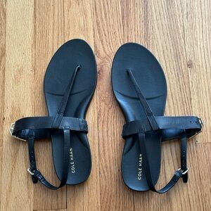 Cole Haan Black Leather Sandals